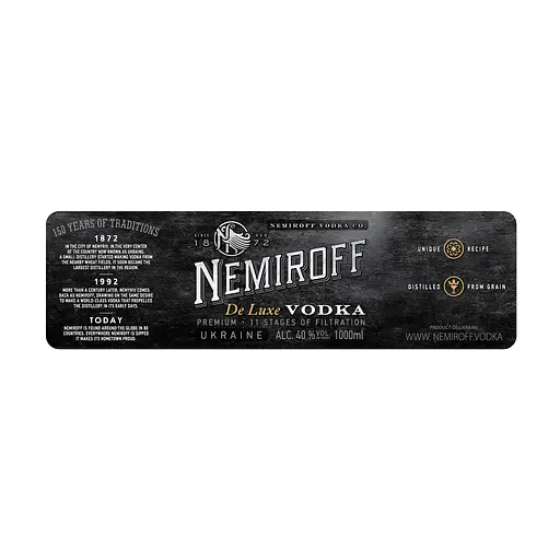 Горілка особлива Nemiroff De Luxe 40% 1 л х 2 шт. - фото 6
