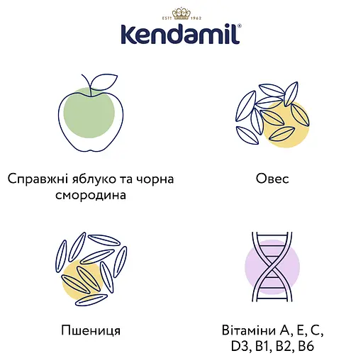 Молочная каша Kendamil с яблоком и черной смородиной 300 г (2 шт. х 150 г) - фото 4