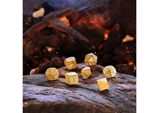 Набір кубиків Dwarven Dice Set: Gold , 7 шт. (RDWA08) - фото 3