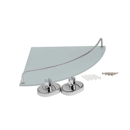 Полка для ванной комнаты угловая Kroner KRM Elbe - ACG2921-1 CV022897, Хром - фото 4