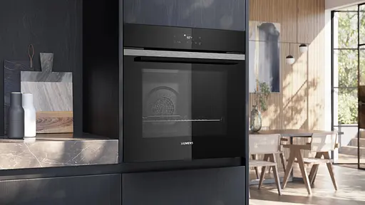 Духова шафа Siemens електрична 71 л, A+, дисплей, конвекція, піроліз, телескопічні направляючі, нержавіюча сталь - фото 3