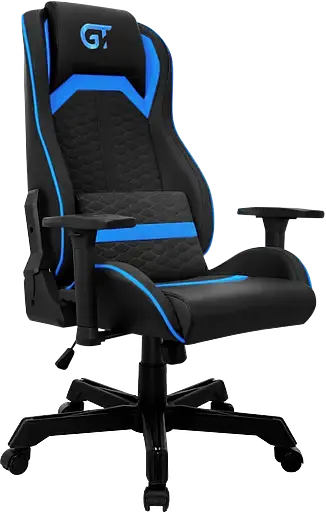 Геймерское кресло GT Racer черное с синим (X-2661 Black/Blue) - фото 2