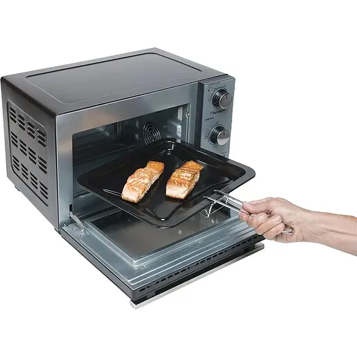 Компактна міні-піч Bestron AOV20 з нагріванням, 20 літрів, 1300 Вт, нержавіюча сталь, чорний - фото 5