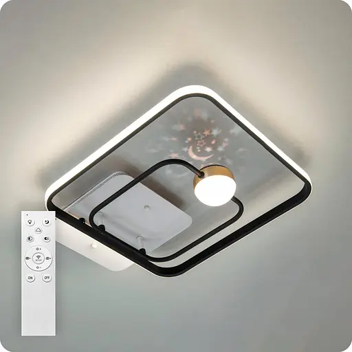 Люстра світлодіодна 517 Dlight з пультом 45 Вт Білий+Чорний (02049) - фото 1