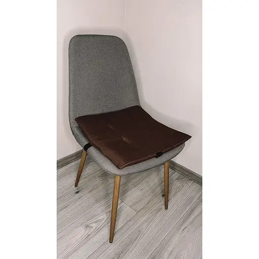 Водоотталкивающая подушка на стул Шоколад однотон - фото 4