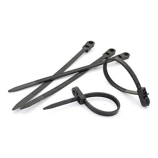 Кабельная стяжка (хомут) 110*3,6 с кольцом черная (цена за 100шт) ТМ СПЕКТР LUX - фото 1