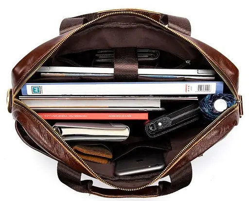 Чоловіча шкіряна сумка Vintage 28х40х7 см sum0012888 - фото 5