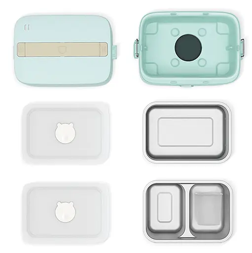 Ланч-бокс з підігрівом Xiaomi Bear Electric Lunch Box 1.2 л (DFH-B12E1) Green - фото 3