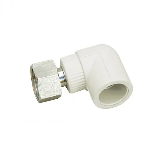 Кутник PPR з накидною гайкою Blue Ocean 25х3/4, 90 ВР з шторним латунним SD00010057 - фото 1