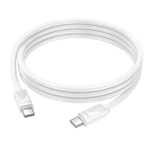 Дата кабель Hoco X114 Energy Type-C to Type-C 60W (1m) White - фото 3