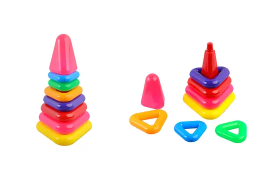 Піраміда трикутна №6, 7 елементів, Бамсик