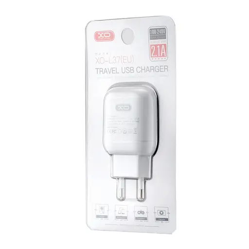 Сетевое зарядное устройство для XO L37 2.1A Белый - фото 2