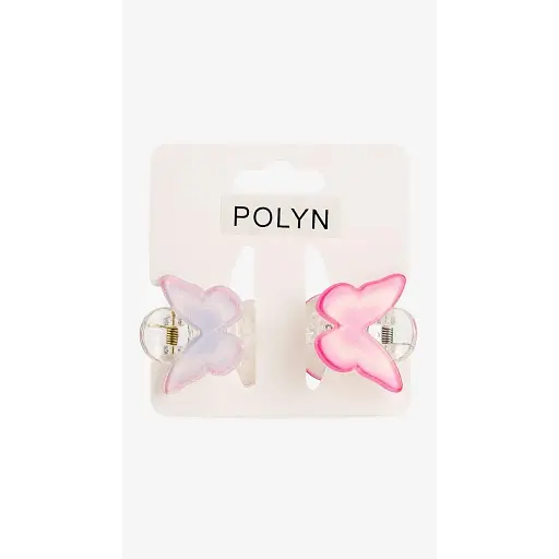 Заколка-краб для девочки Polin 3693-15 2 шт Сиренево-розовый - фото 1