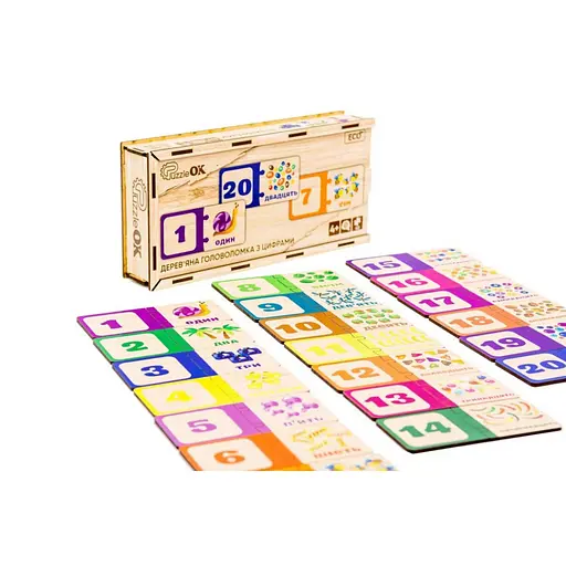 Деревянная головоломка-пазл с цифрами PuzzleOK Puz-53322 - фото 3