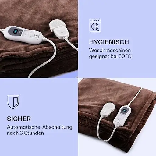 Електроковдра Klarstein Dr.Watson XL 120 Вт (10024005) Коричневий - фото 3