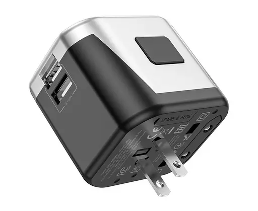 Переходник на все розетки Hoco AC5 зарядное устройство - фото 4