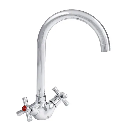 Змішувач для кухні Zerix TLA 722 з повнооборотною кран буксою ZX2963 Хром - фото 1