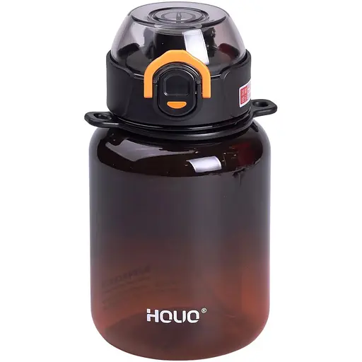 Пляшка Yiwu для напоїв з ремінцем та трубочкою 700 мл чорний  HP-14-32B - фото 2