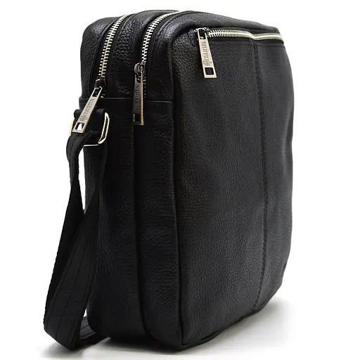 Кожаная мужская сумка через плечо TARWA 24х26х7 см sum0025743 - фото 5