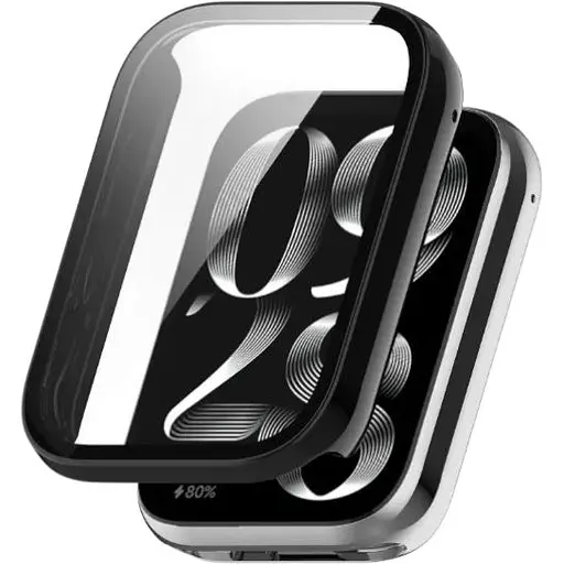 Чехол-накладка DK для Xiaomi Mi Smart Band 9 Pro Пластик Gloss Glass Full Cover (black)