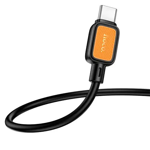 Кабель Hoco X108 Benefit silicone charging data cable Type-C 2,4A/1 м чорний - фото 1
