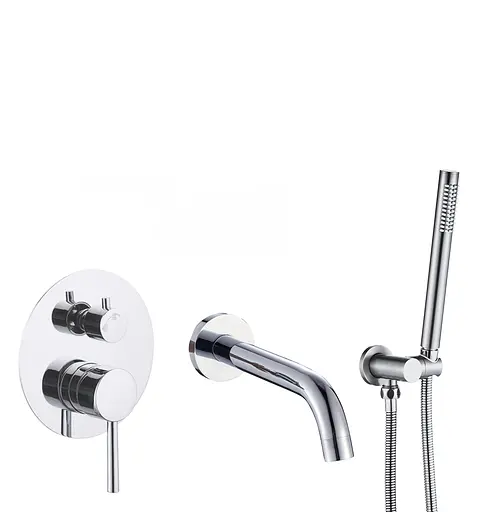 Смеситель для ванны VBI Milano chrome скрытого монтажа VBI-050107CH Хром - фото 1