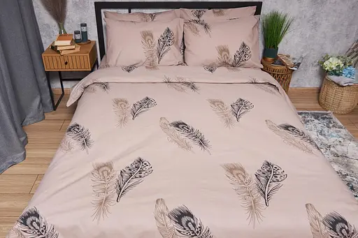 Комплект постільної білизни Moon&Star Бязь Gold Люкс Feathers сімейний 143х210х2 наволочки 4х70х70 - фото 3