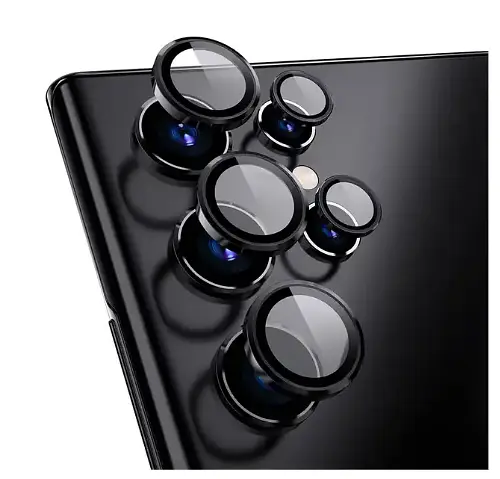 Захисне скло на камеру DK для Samsung Galaxy S23 Ultra S918 Metal Ring Eagle Eye 015718 black - фото 2
