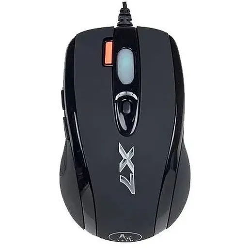Мышь A4Tech X-710BK Oscar mouse Black, Optical, USB, 2000 dpi, Gaming X7, настройка режима DPI, кнопка тройного выстрела, программируемые кнопки