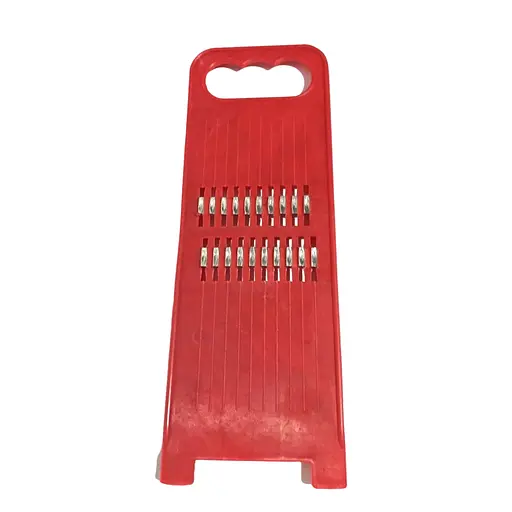 Терка пластмассовая для корейской морковки и для нарезки соломкой овощей 22.5х8 см Красный 84477 - фото 1