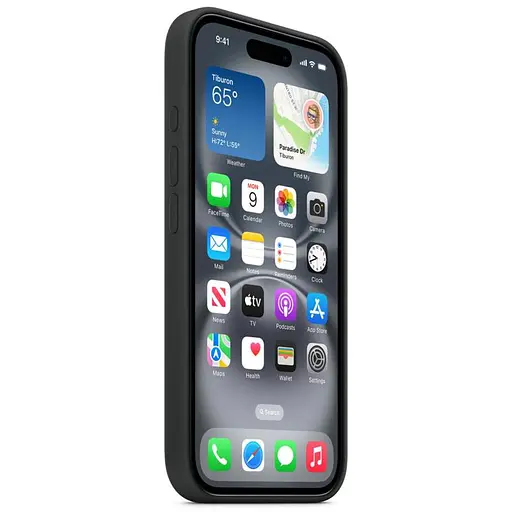 Чохол Silicone case (AAA) with Magsafe and Animation для Apple iPhone 16 Pro Max (6.9) Black - фото 4