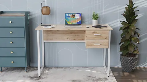 Компьютерный стол Ferrum-decor Гарри 75x120x70 белый ДСП Дуб Сонома 32мм (FRD-101007) - фото 3