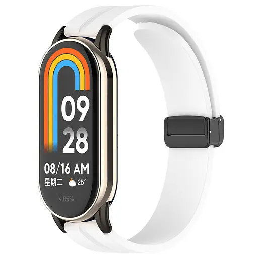 Ремешок Line Magnetic для Xiaomi Mi Band 9/8/10 Белый / White