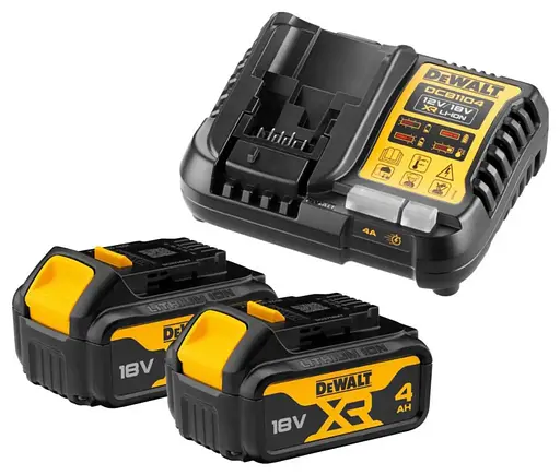Зарядное устройство DeWalt + 2 аккумулятора DCB1104M2 - фото 1