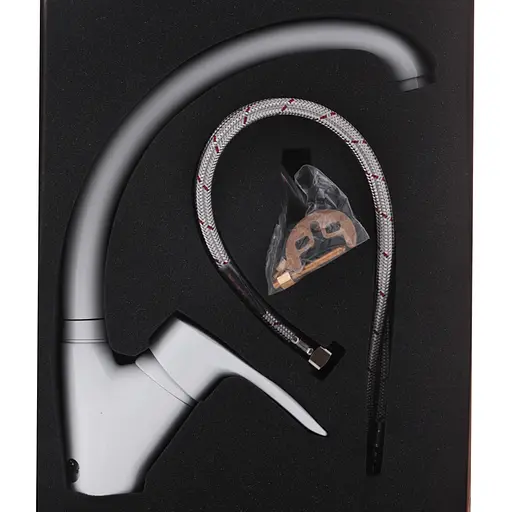 Смеситель для кухни Haiba Hansberg 011 white HB0202 Белый матовый - фото 4