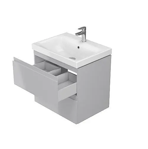 Тумба для ванной комнаты Cersanit Cet В11 с умывальником Moduo 50 см Серый UN509-049 30412 - фото 2