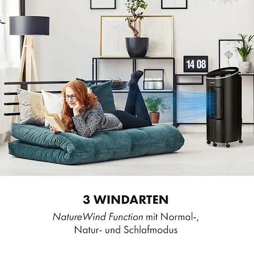 Охладитель воздуха Klarstein IceWind Plus 4-в-1 330 м3/ч Черный (10035785) - фото 5