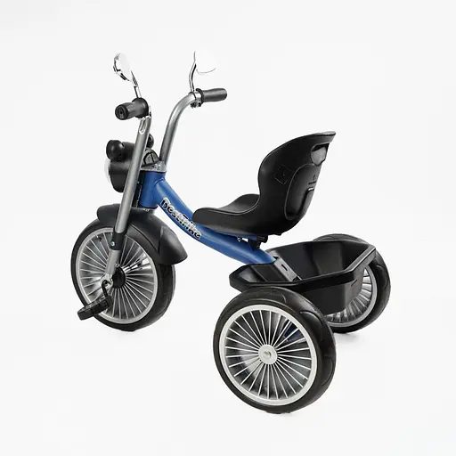 Трехколесный велосипед Best Trike BS-68096 с музыкальной фарой и корзиной синий - фото 3