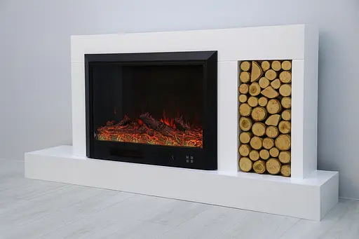 Електричний камін Novela 1500Вт Bluetooth звук потріскування дров White (10080111) - фото 4