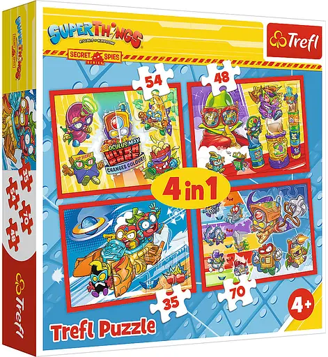 Набор Пазлы - (4в1) - "Тайные шпионы" - фото 1