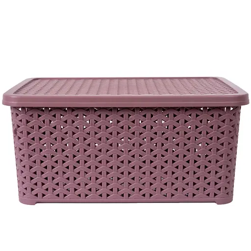 Уцінка. Кошик Diomedea з кришкою 34.5x24.5x15.5 см 10 л темно-пудровий (К13-803)   - фото 2
