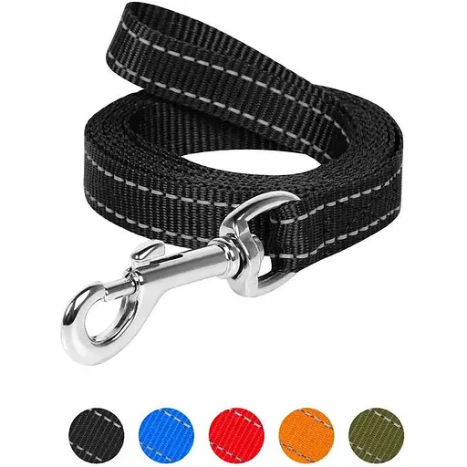 Повідець Dog Extreme з нейлону (ширина 25мм, довжина 150см) чорний - фото 3