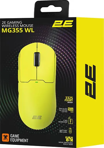 Миша 2E Gaming MG355 RGB Wireless Yellow (2E-MG355UYW-WL) - фото 4