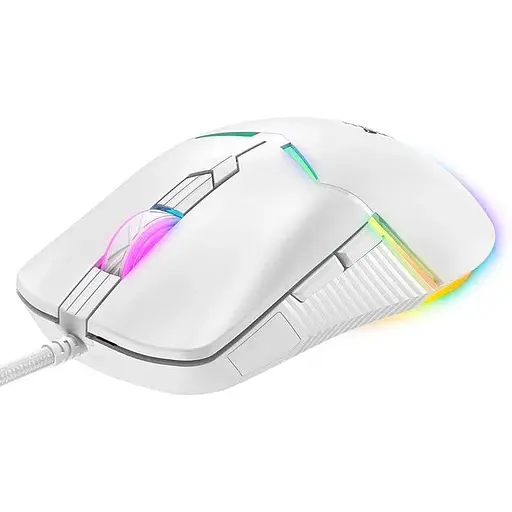 Миша ігрова Onikuma RGB Wired Gaming Mouse CW929 6400 DPI біла - фото 1
