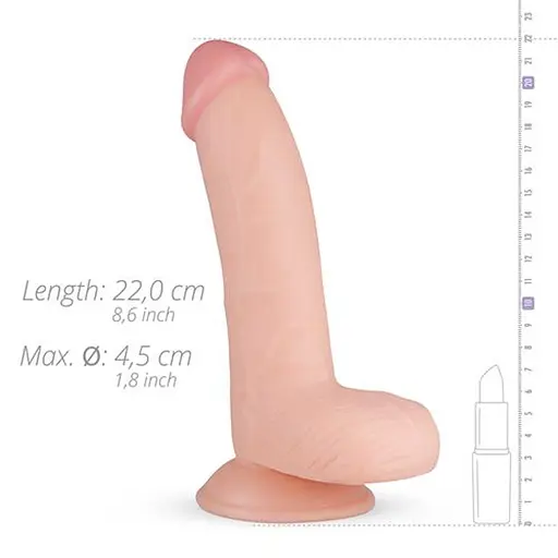 Фалоімітатор EasyToys Cliff Realistic Dildo 22 см тілесний - фото 4