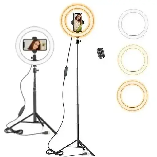 Кільцева лампа AIXPI L218 10 дюймів зі штативом 145 см