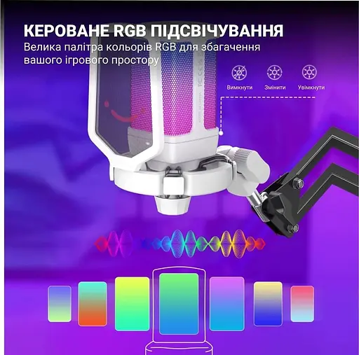 Мікрофон Fifine Q6TW Black/White (Q6TW) - фото 6