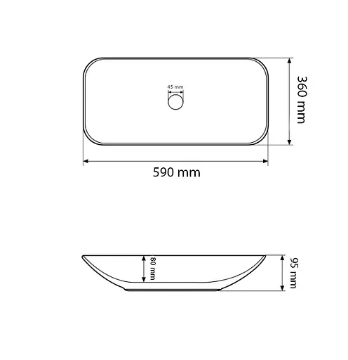 Умивальник VBI Lucera white накладний VBI-012617, Білий - фото 4