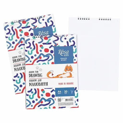 Альбом на спіралі для малювання Cats А4 100г/м2 30л ROSA Kids - фото 3