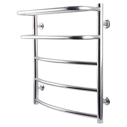 Водяна рушникосушка Unio Op W 600-500-5 Олівія з полицею, Хром - фото 3